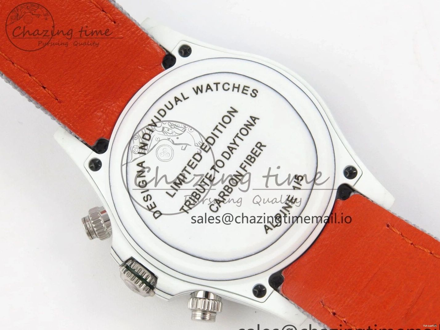 Grey Carbon Edition DIW on and White A7750 Nylon Case Daytona Strap Dial Bezel Green DIWF 0403